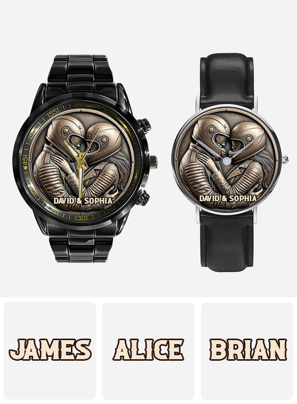 Je t'aime - Montre-bracelet de motard personnalisée