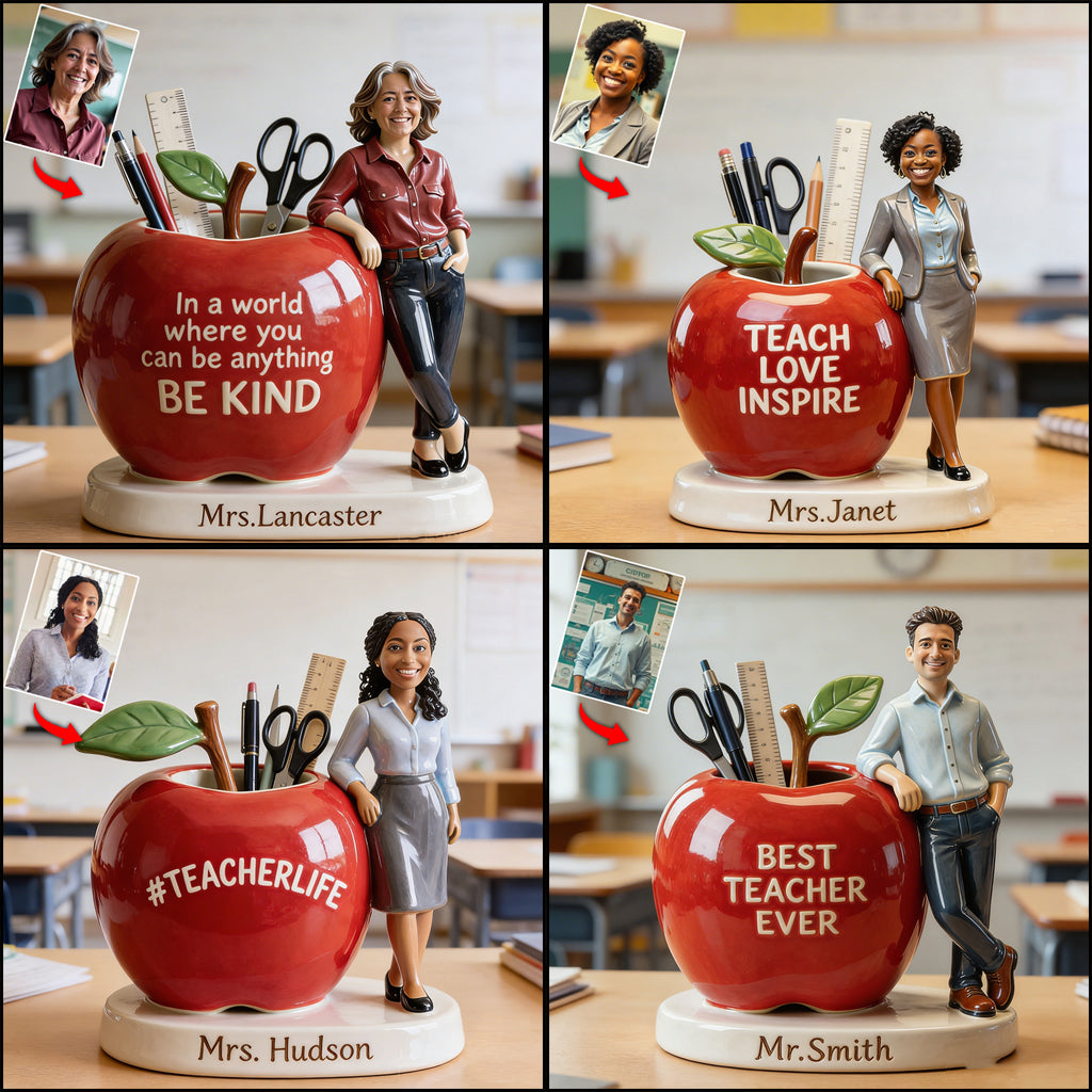 Perfect Pen Holder For Teacher - Personalized Teacher Acrylic Pot
