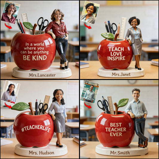 Perfect Pen Holder For Teacher - Personalized Teacher Acrylic Pot