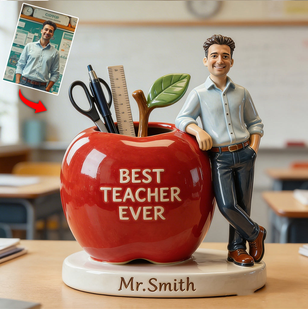 Perfect Pen Holder For Teacher - Personalized Teacher Acrylic Pot