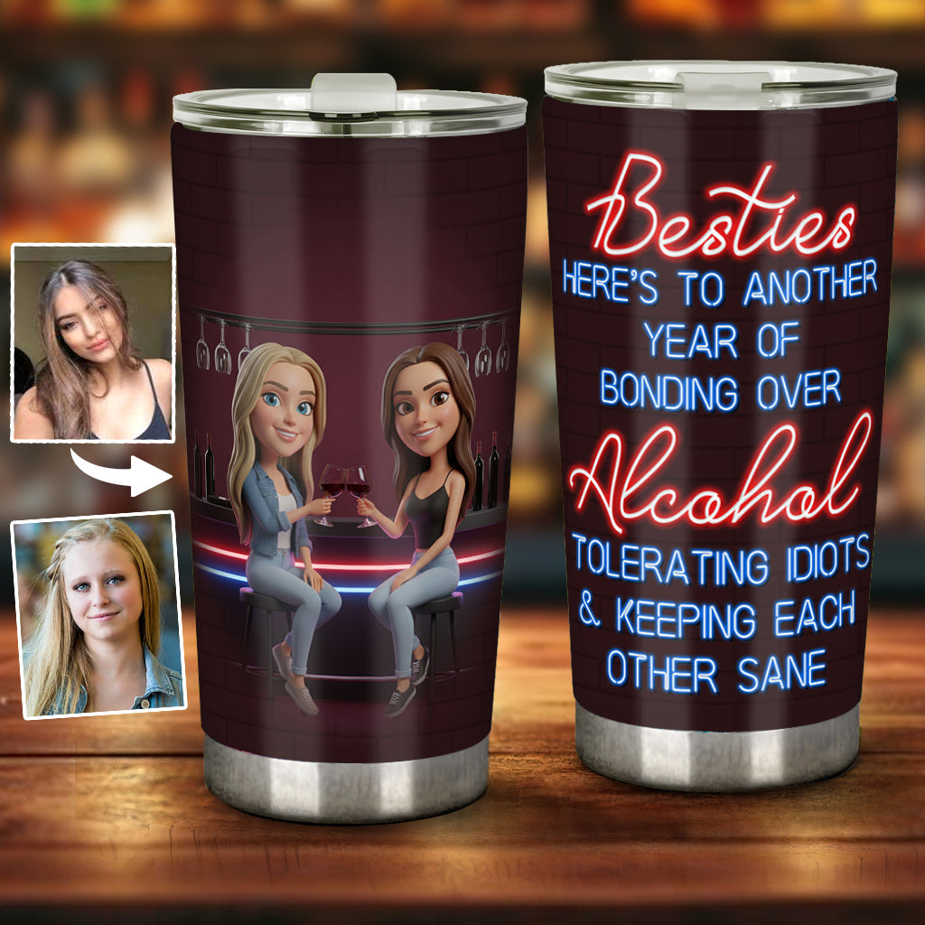À une autre année de complicité autour d'un verre entre meilleures amies ! – Gobelet isotherme personnalisé pour meilleures amies