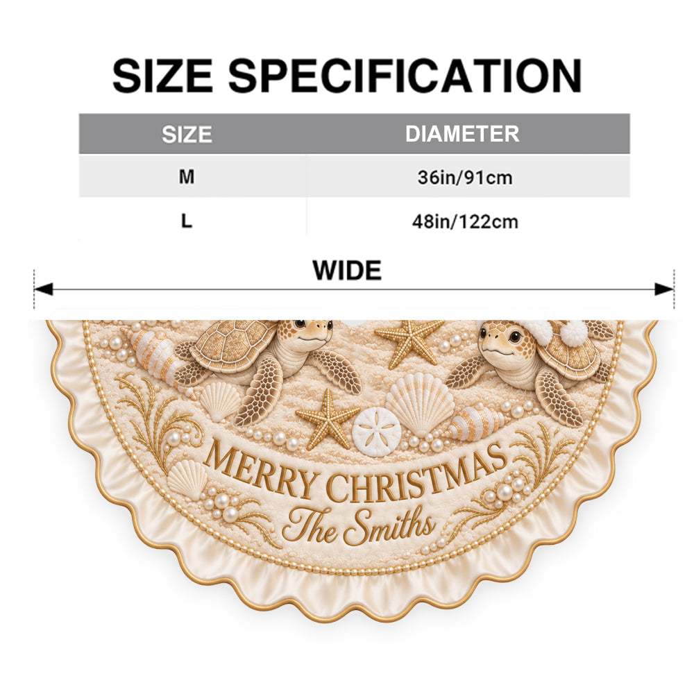 Magical Time of The Year Turtle Lovers - Personalized Turtle Shaped Tree Skirt