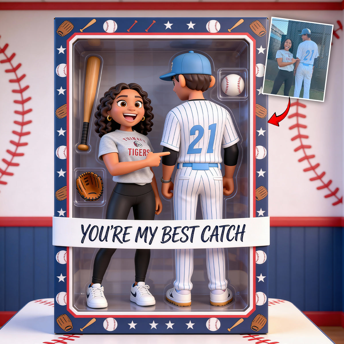 Best Catch Sports Collectible - Plaque acrylique personnalisée en forme de balle de baseball