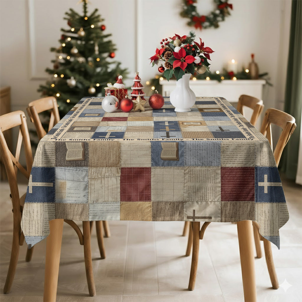 Patchwork de la Foi - Nappe chrétienne personnalisée