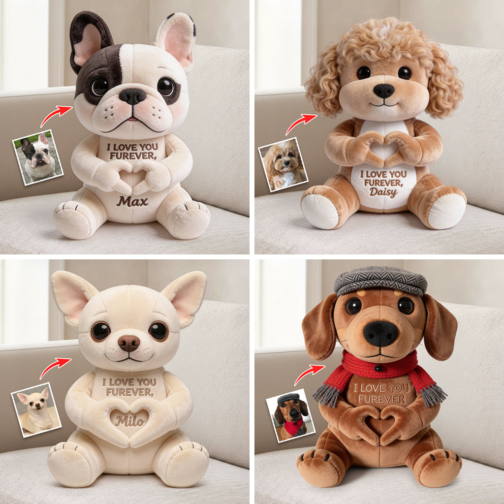 Forever Love - Personalized Dog Premium Faux Fur Pillow