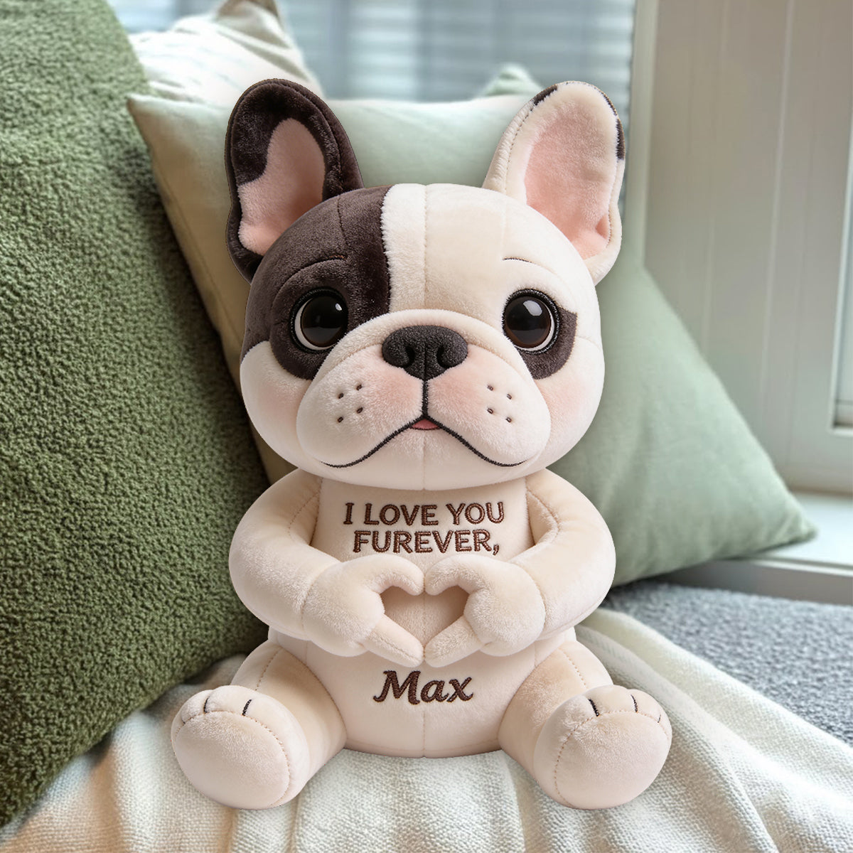 Forever Love - Personalized Dog Premium Faux Fur Pillow