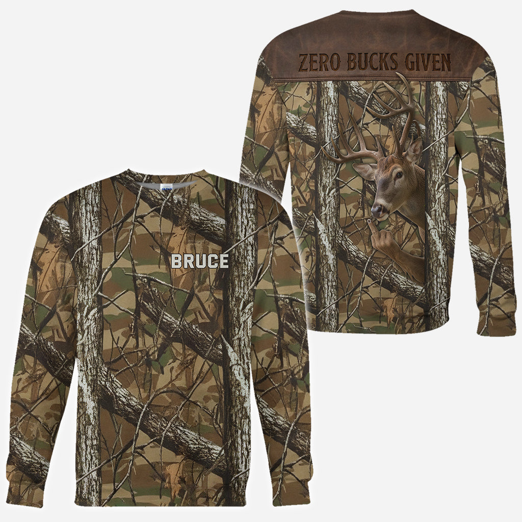 Zéro dollar donné - T-shirt de chasse personnalisé intégral