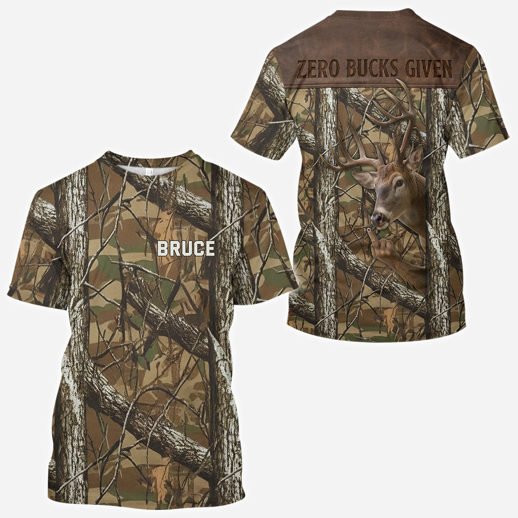 Zéro dollar donné - T-shirt de chasse personnalisé intégral