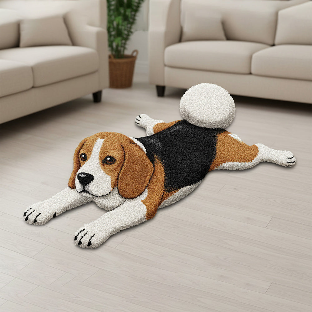 Tapis touffeté antidérapant personnalisé pour chien mignon