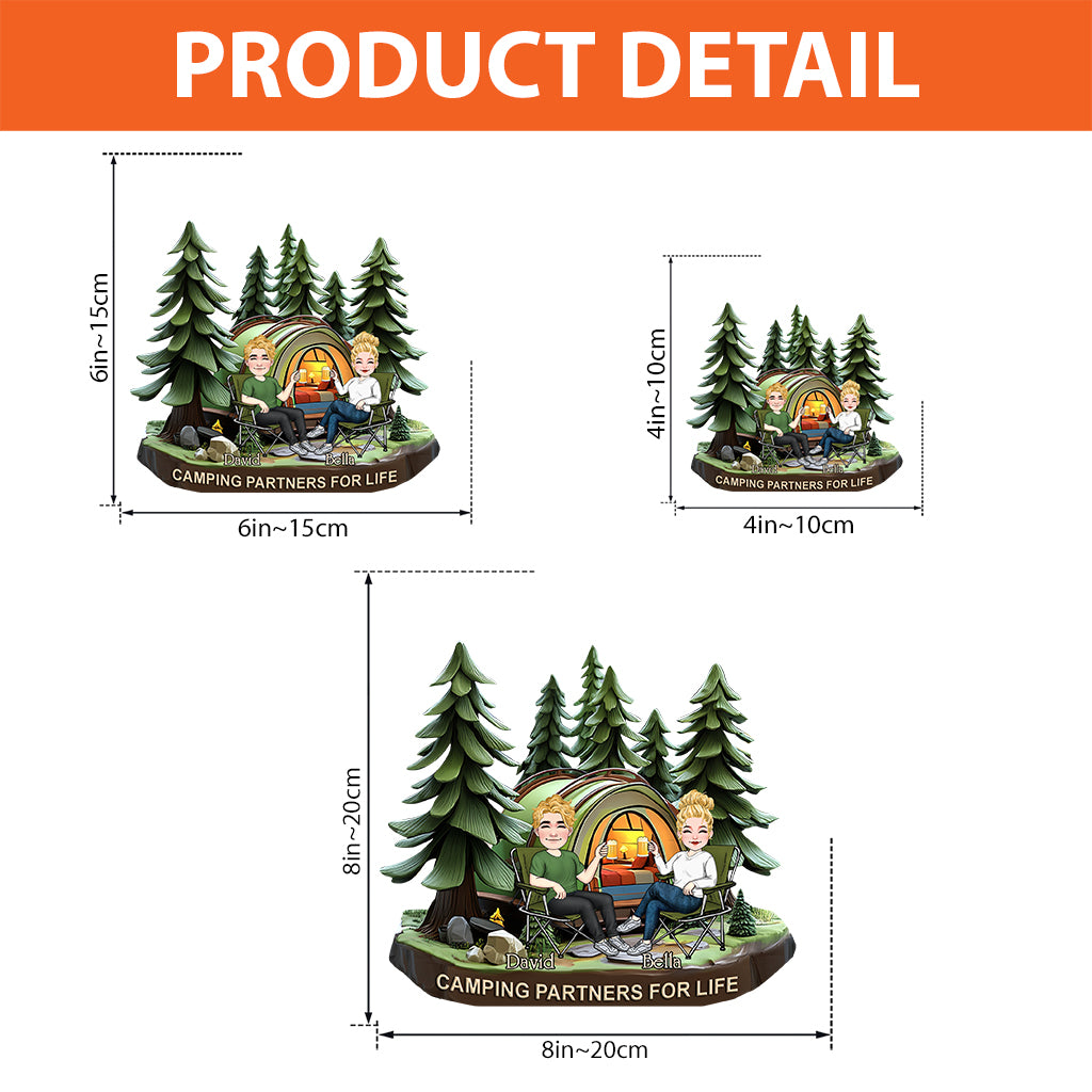 Camping Partners For Life - Personalized Camping Custom Shaped Acrylic Plaque