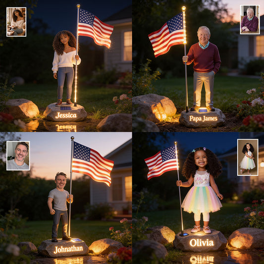 Celebrate 4th Of July - Personalized Family Solar Acrylic Light