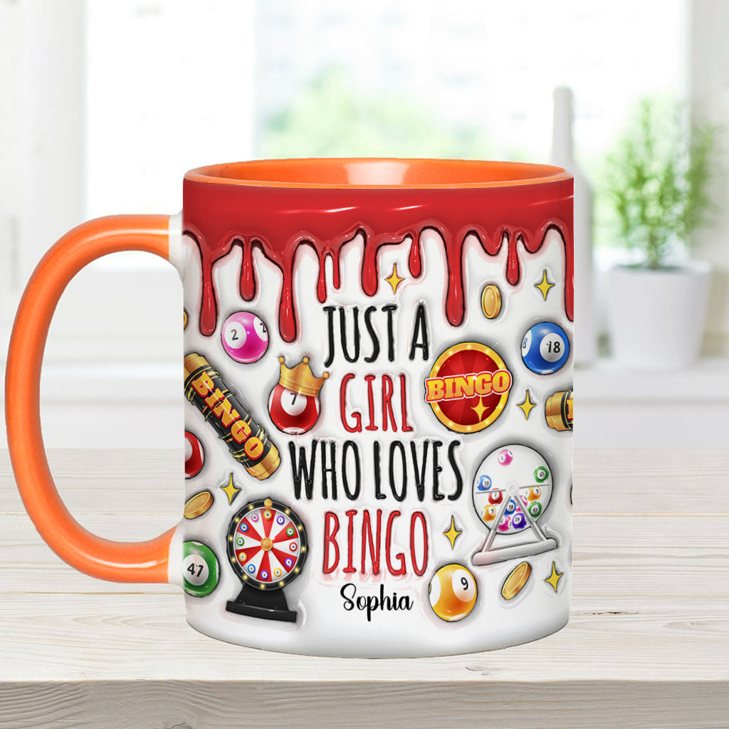Mug personnalisé « Juste une fille qui adore le bingo »