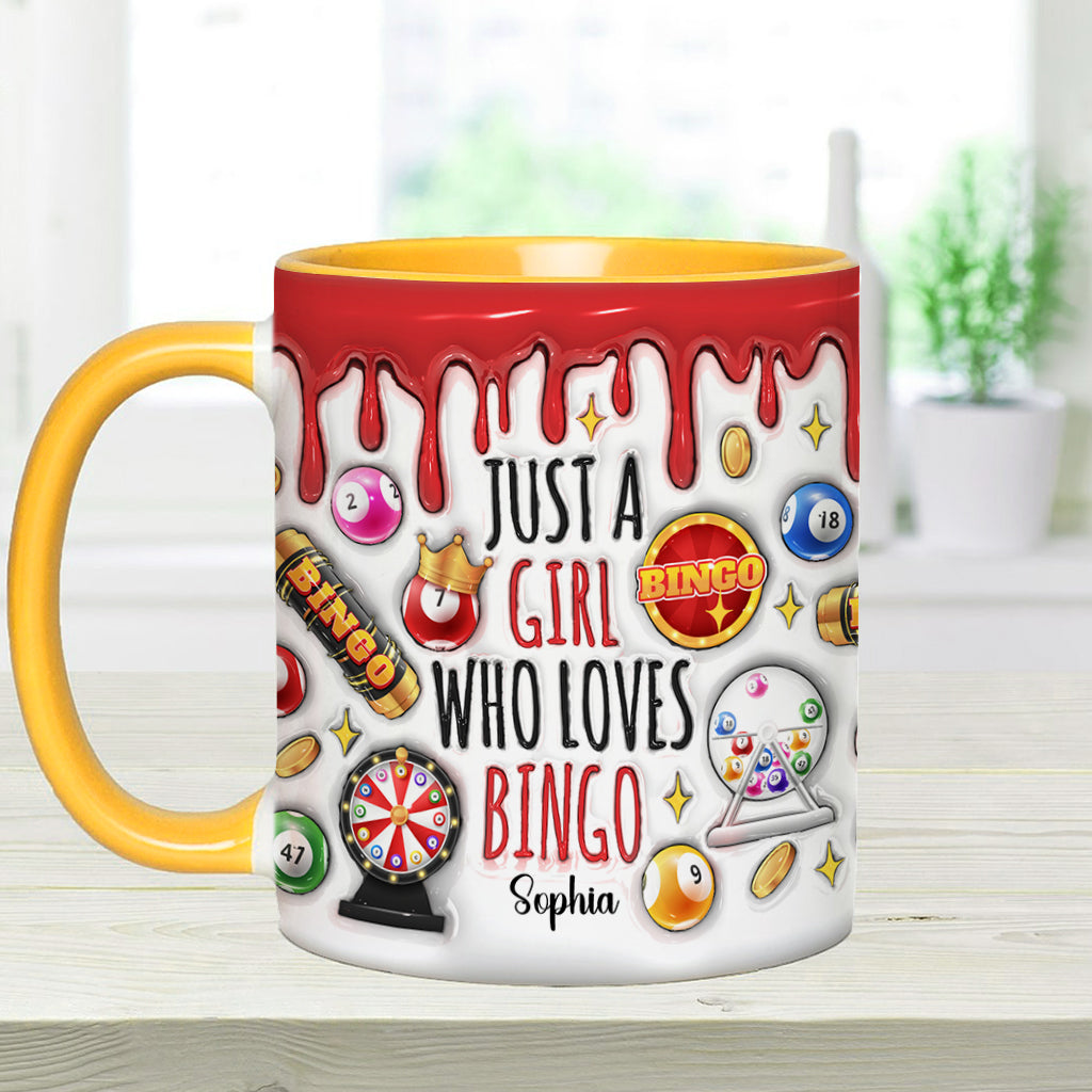 Mug personnalisé « Juste une fille qui adore le bingo »