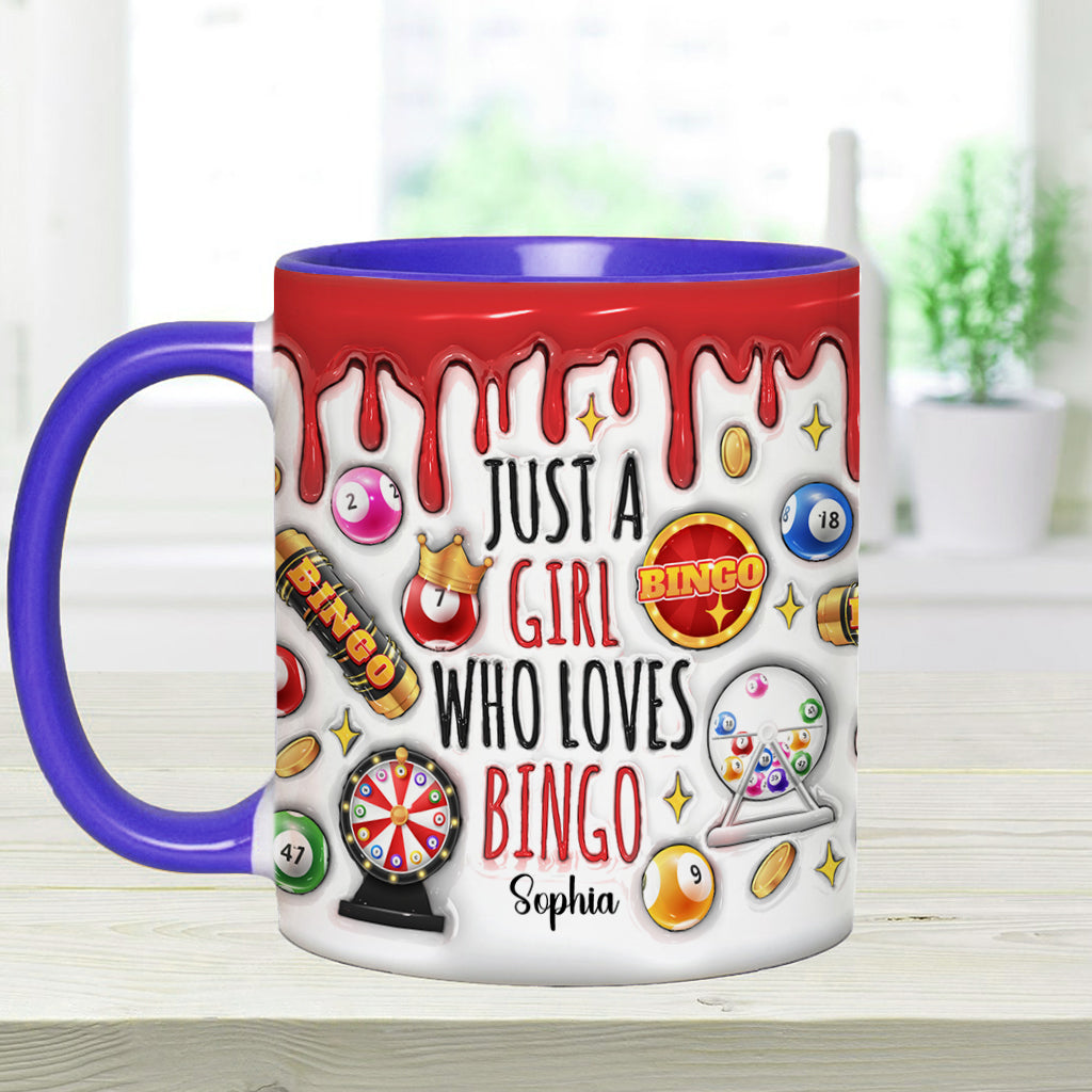 Mug personnalisé « Juste une fille qui adore le bingo »