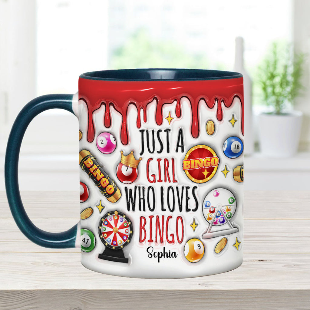 Mug personnalisé « Juste une fille qui adore le bingo »