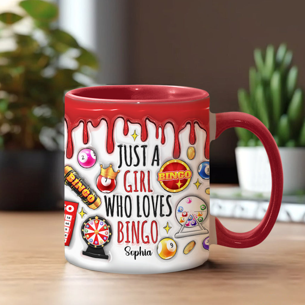 Mug personnalisé « Juste une fille qui adore le bingo »