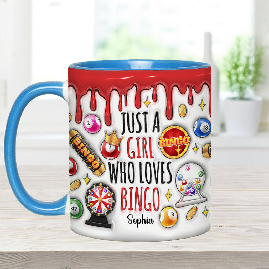 Mug personnalisé « Juste une fille qui adore le bingo »
