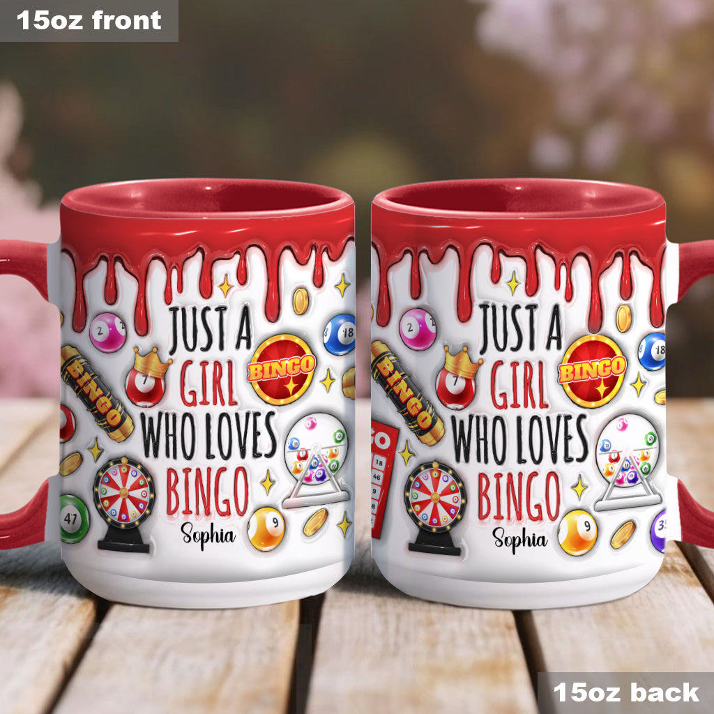 Mug personnalisé « Juste une fille qui adore le bingo »