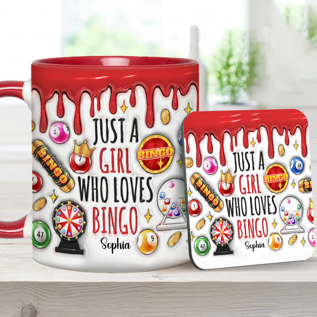 Mug personnalisé « Juste une fille qui adore le bingo »