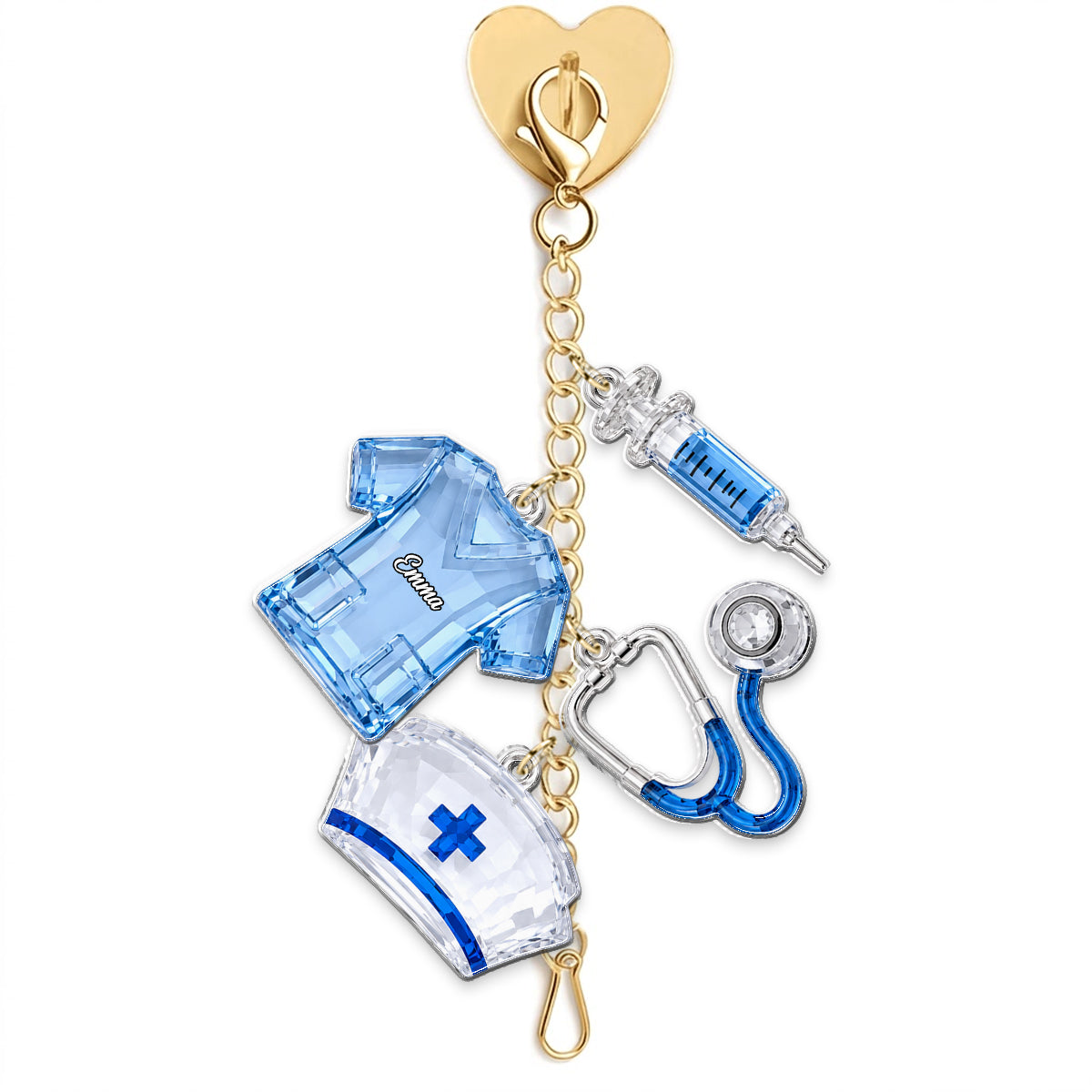 J'adore mon travail - Charms suspendus personnalisés pour infirmières
