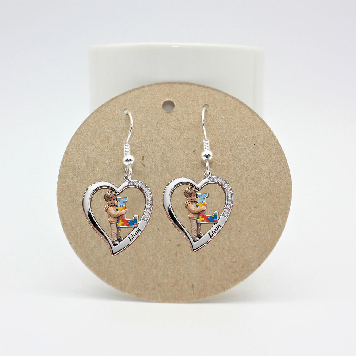 Autism Letter - Personalized Autism Awareness Earrings
