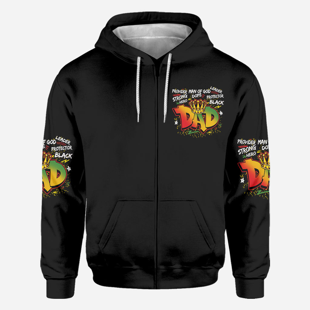 Strong Dope Hero Dad - Personalized African American All Over Shirt