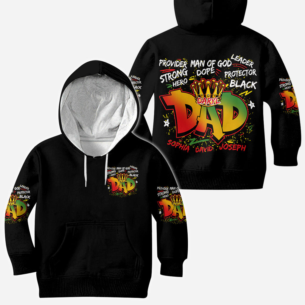 Strong Dope Hero Dad - Personalized African American All Over Shirt