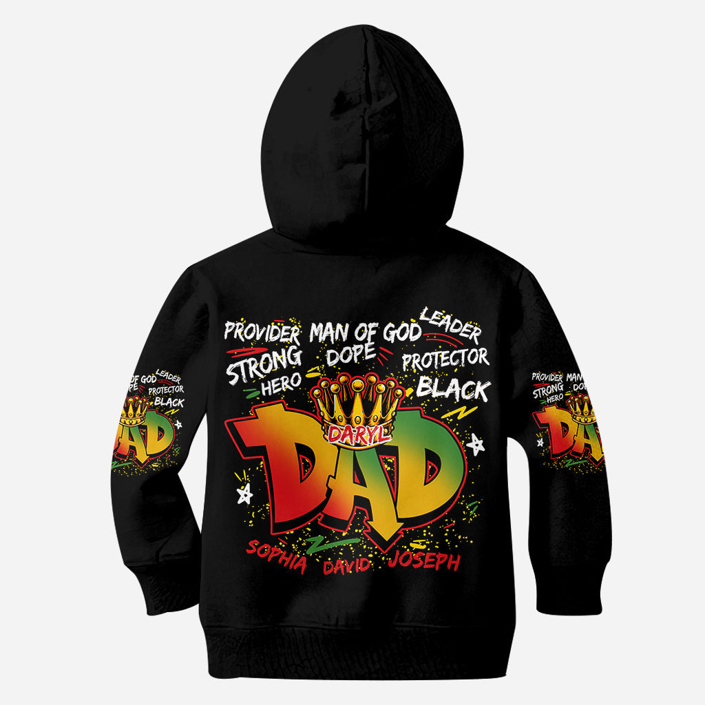 Strong Dope Hero Dad - Personalized African American All Over Shirt