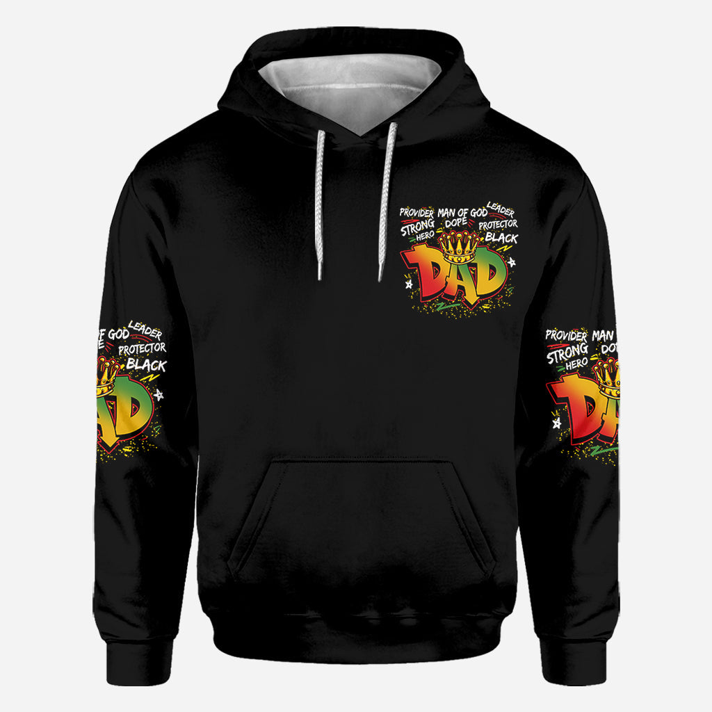 Strong Dope Hero Dad - Personalized African American All Over Shirt