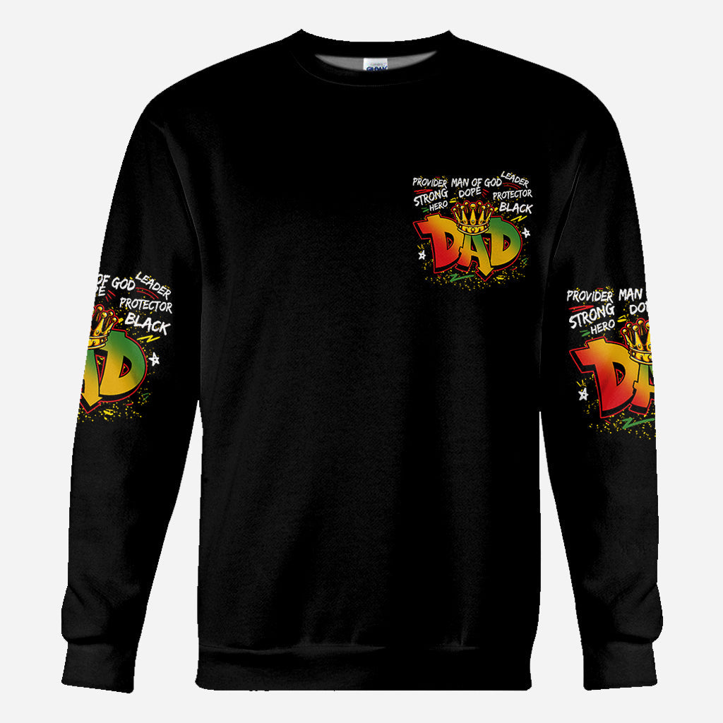 Strong Dope Hero Dad - Personalized African American All Over Shirt