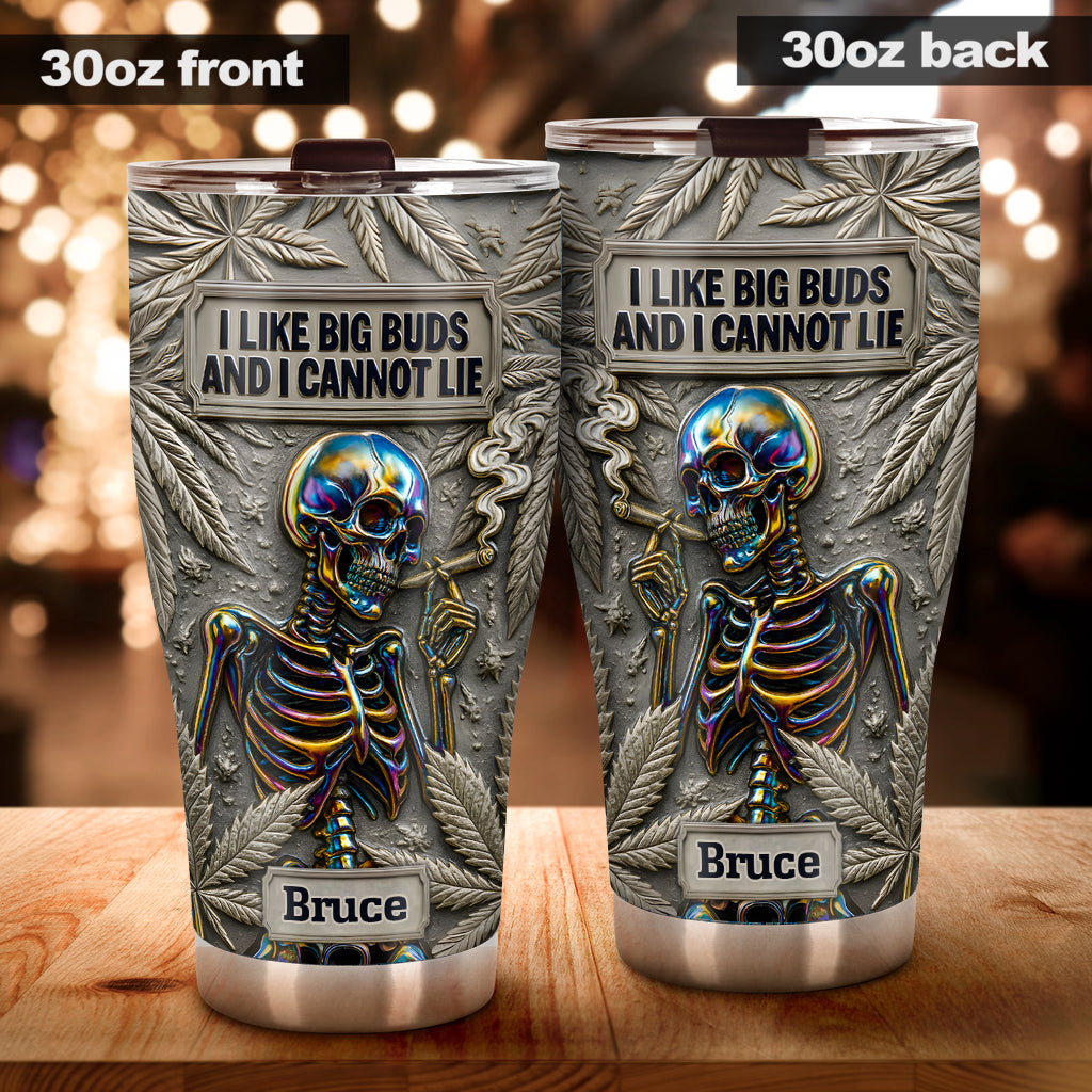 J'aime les grosses têtes et je ne peux pas mentir - Gobelet à herbe personnalisé