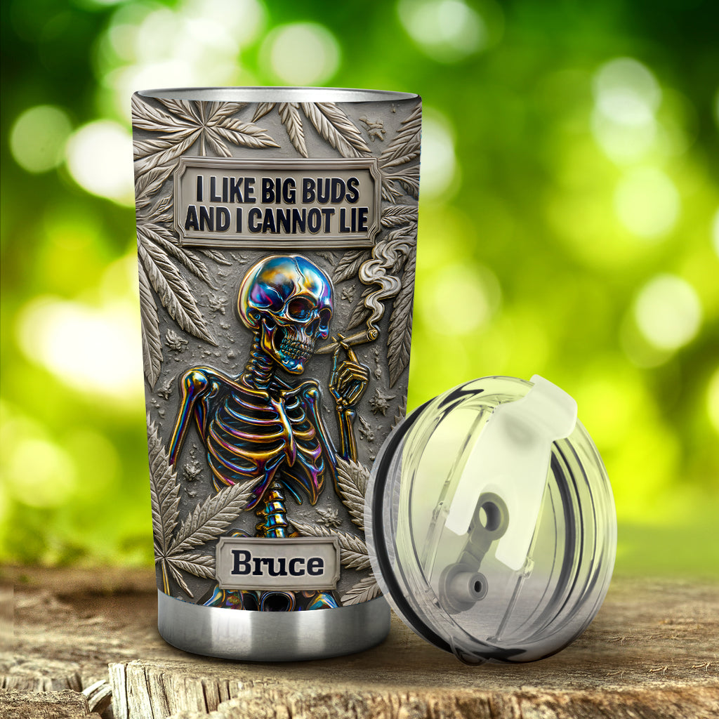 J'aime les grosses têtes et je ne peux pas mentir - Gobelet à herbe personnalisé