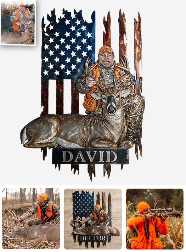 Hunting Season - Personalized Hunting 3D Printed Cut Metal Sign