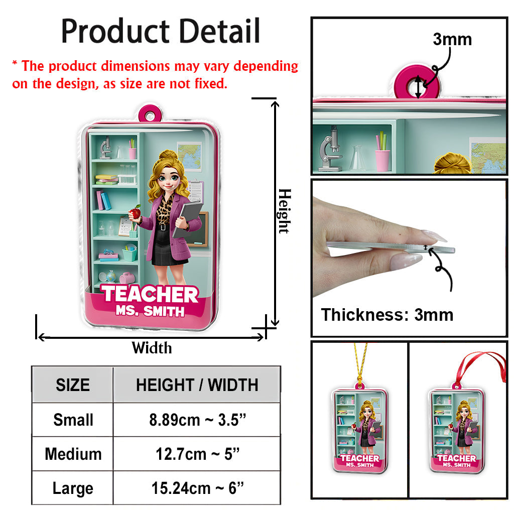 J'adore être enseignant(e) - Ornement personnalisé pour enseignant(e)