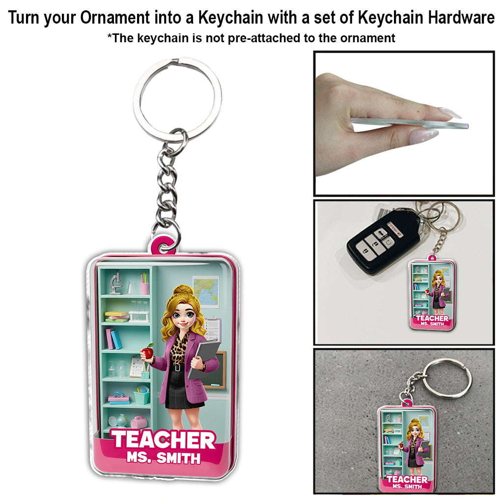 J'adore être enseignant(e) - Ornement personnalisé pour enseignant(e)