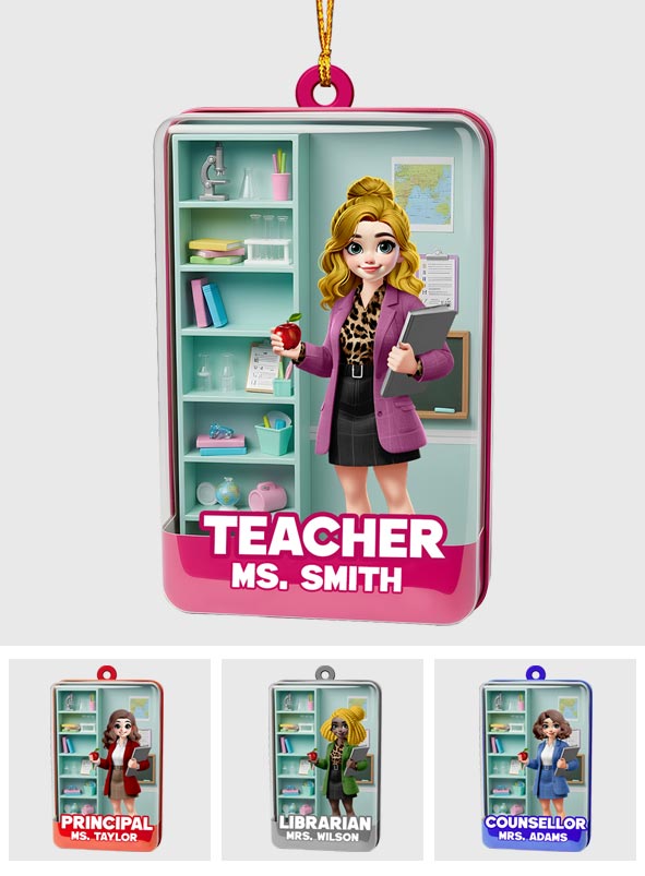 J'adore être enseignant(e) - Ornement personnalisé pour enseignant(e)