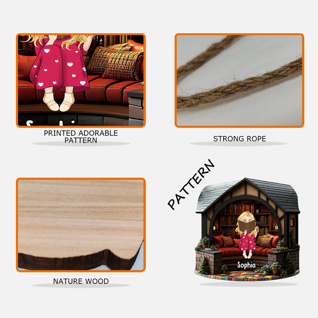 My Library - Personalized Book Custom Shaped Wood Sign