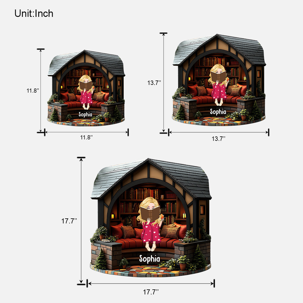 My Library - Personalized Book Custom Shaped Wood Sign