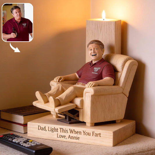 Cadeau parfait pour la fête des pères - Bougeoir en bois personnalisé