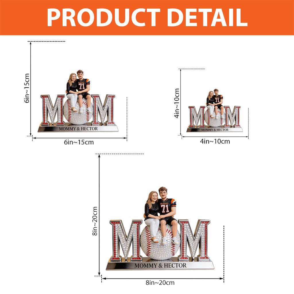 Custom Any Photo Gift For Baseball Mom - Personalized Baseball Custom Shaped Acrylic Plaque
