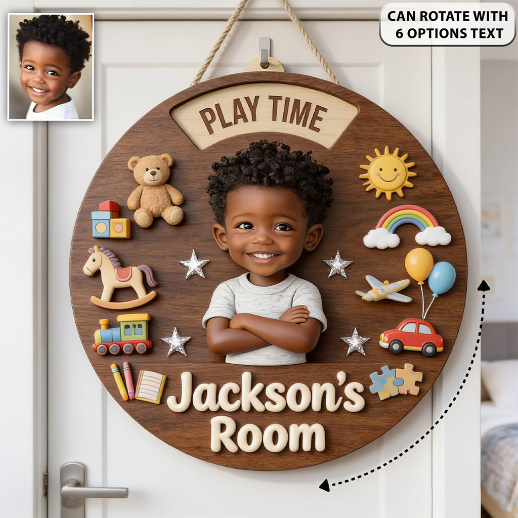 Little Moments - Personalized Kid Spinner Sign Custom Shape