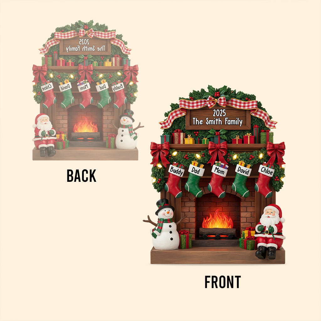 Merry Christmas - Personalized Family Custom Shaped Acrylic Plaque