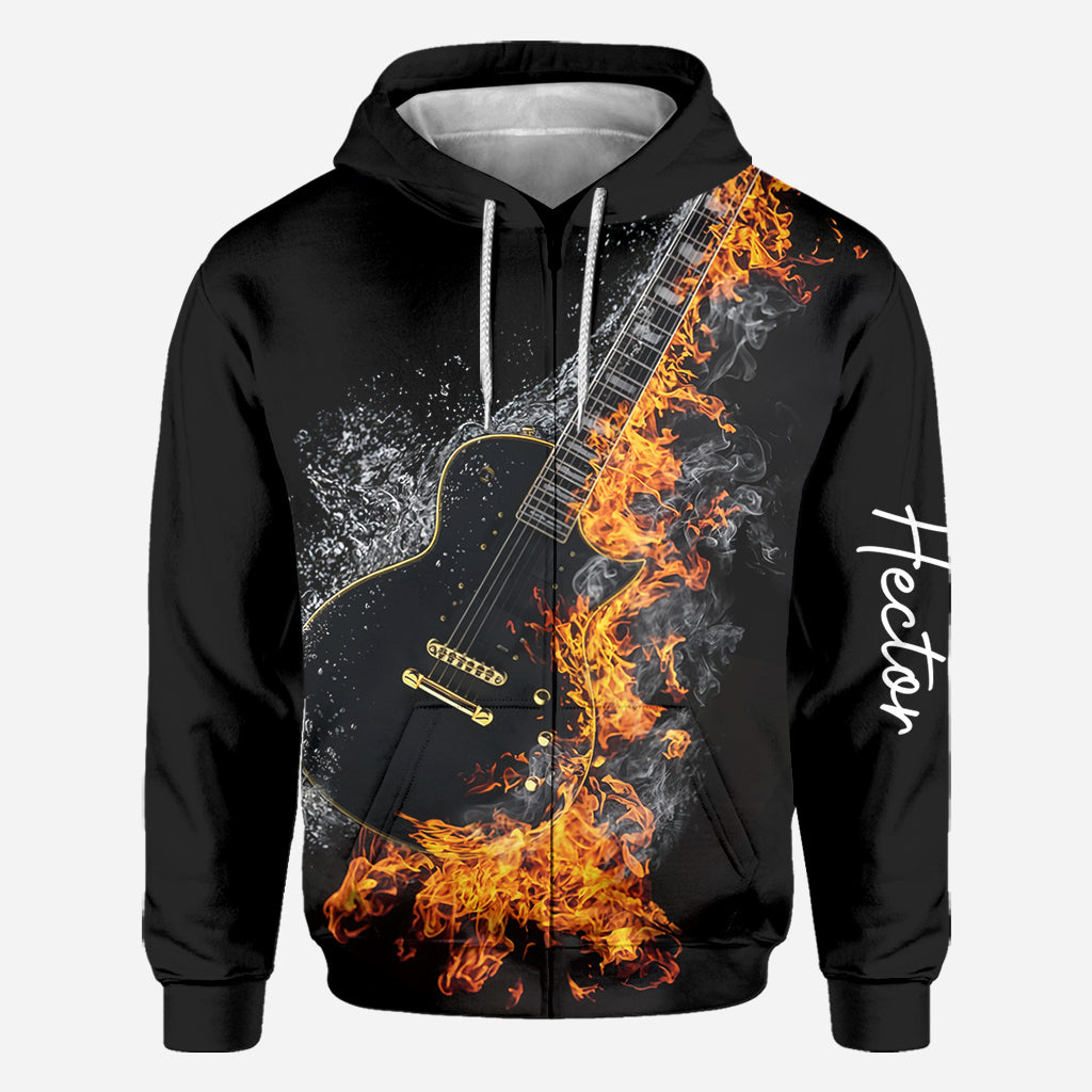 Blazing Guitar - Personalized Guitar All Over Shirt
