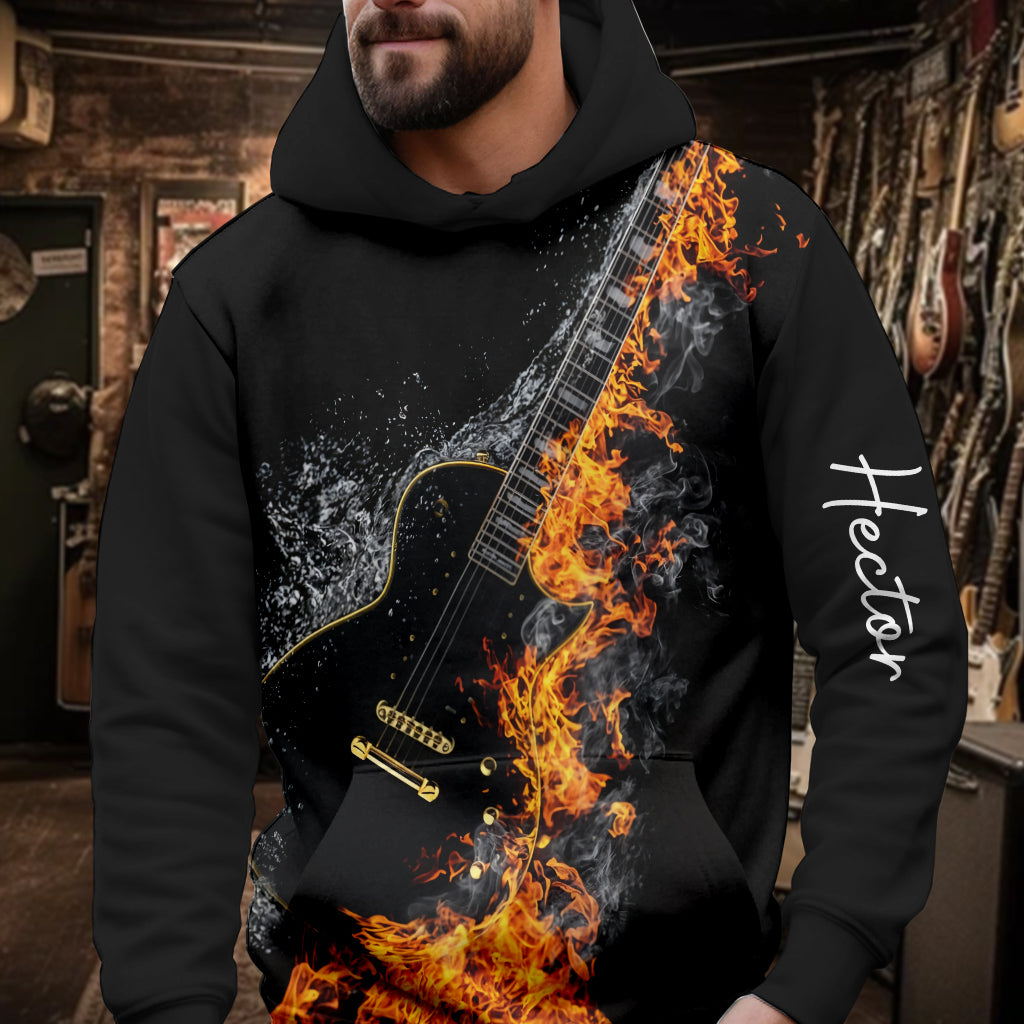 Blazing Guitar - Personalized Guitar All Over Shirt