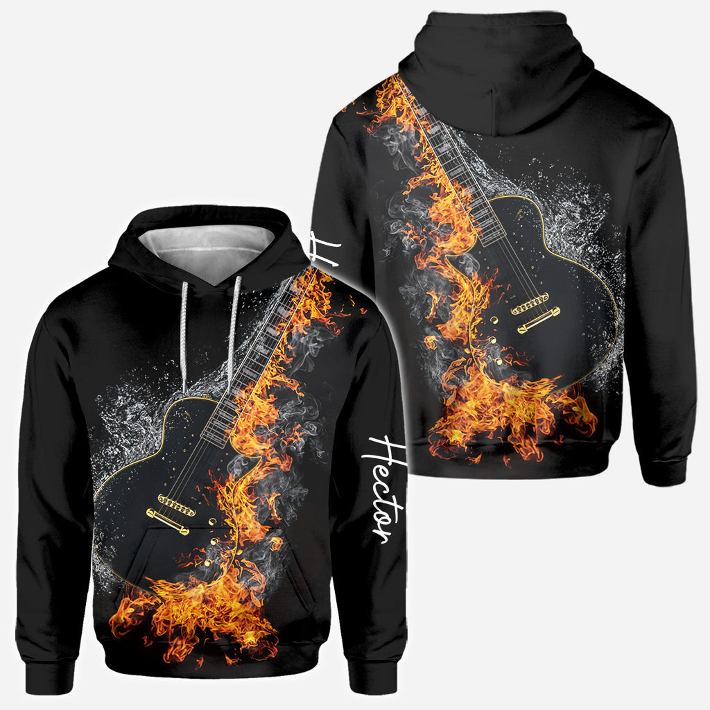 Blazing Guitar - Personalized Guitar All Over Shirt