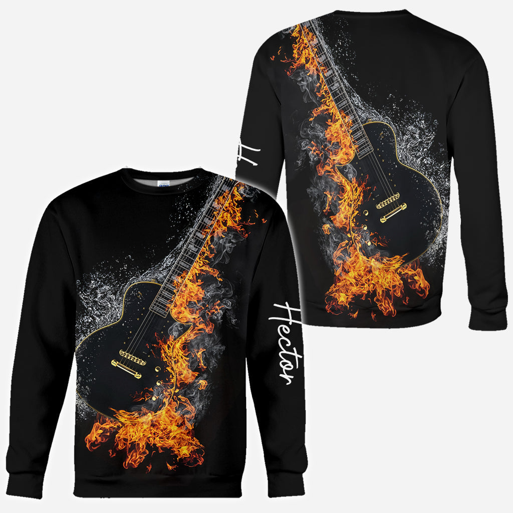 Blazing Guitar - Personalized Guitar All Over Shirt
