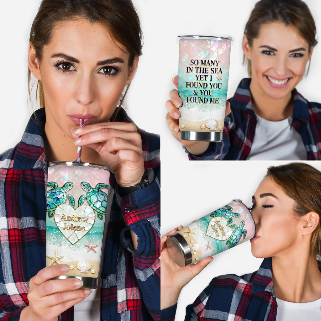 I Found You & You Found Me - Personalized Turtle Tumbler