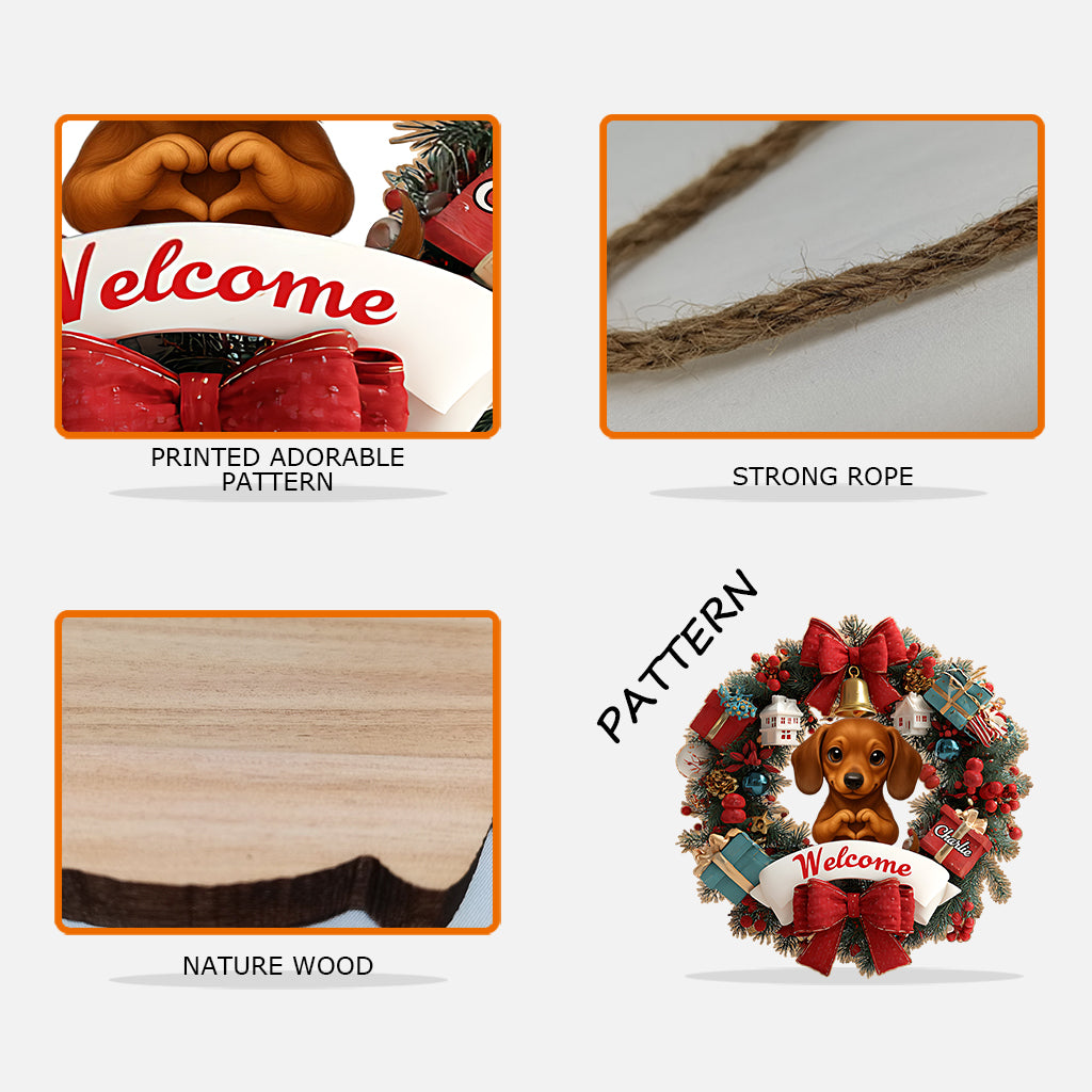 Bienvenue à la maison - Panneau en bois personnalisé pour animaux de compagnie