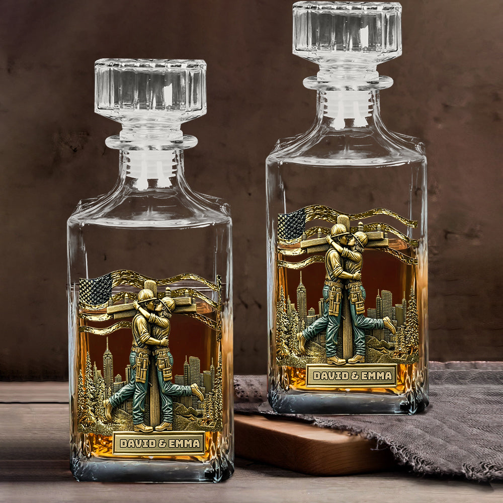 Lineman & Linewoman Legacy Glass - Personalized Lineman Whiskey Glass