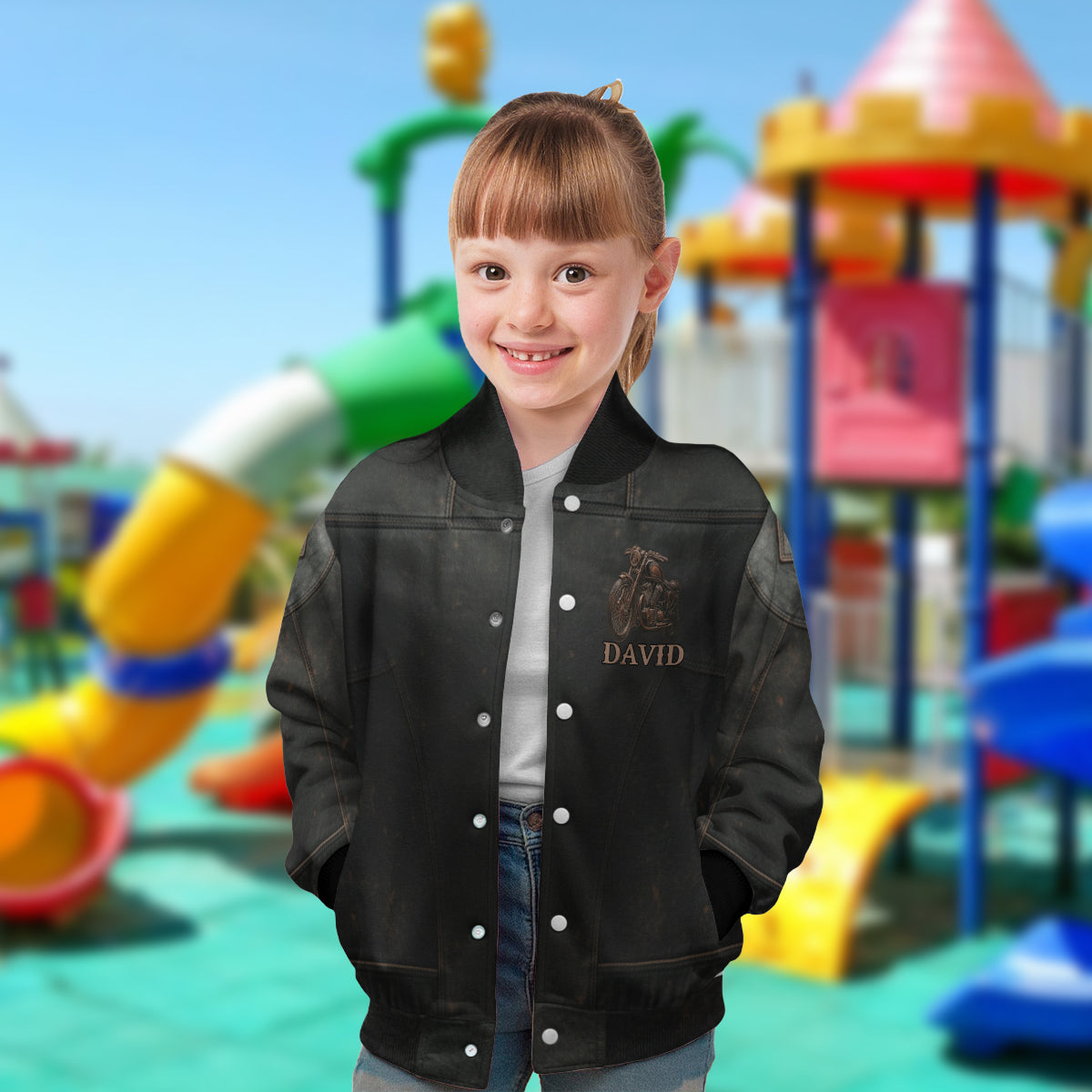 Ne sous-estimez jamais un vieux motard - Veste universitaire de motard personnalisée